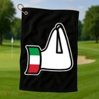 Italian Hand Gesture Funny Golf Towel thumb 1