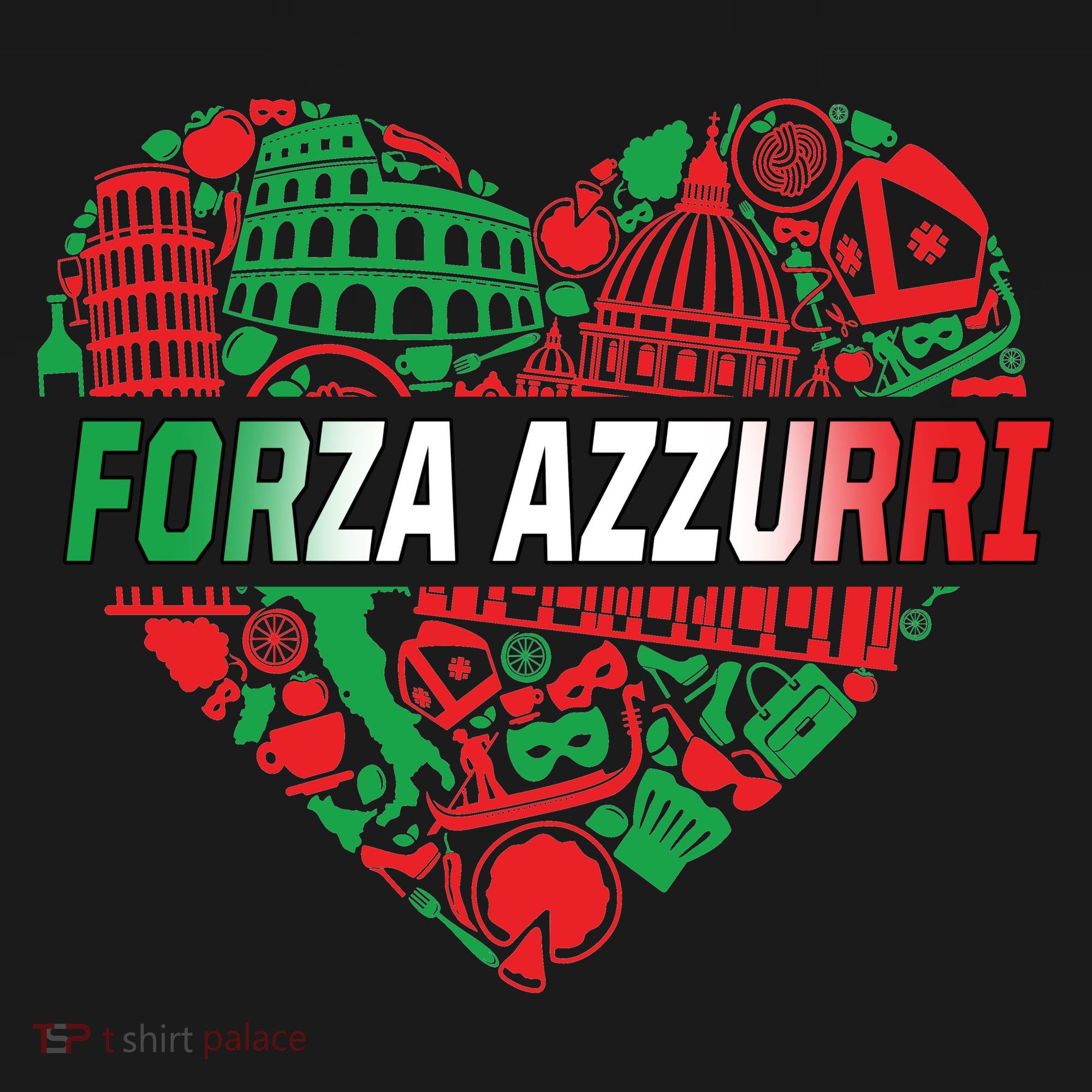 Italian Heart Forza Azzurri Ornament