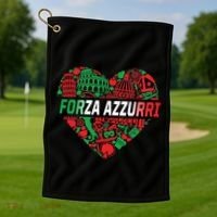 Italian Heart Forza Azzurri Golf Towel thumb 1