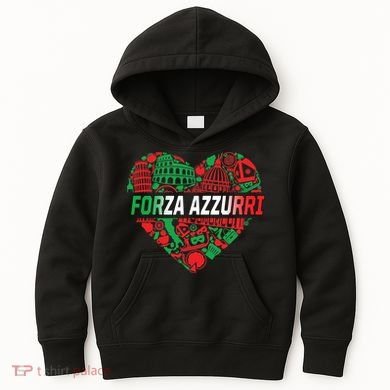 Italian Heart Forza Azzurri Kids Hoodie