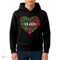 Italian Heart Forza Azzurri Kids Hoodie thumb 4