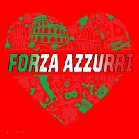 Italian Heart Forza Azzurri Santa Hat thumb 1