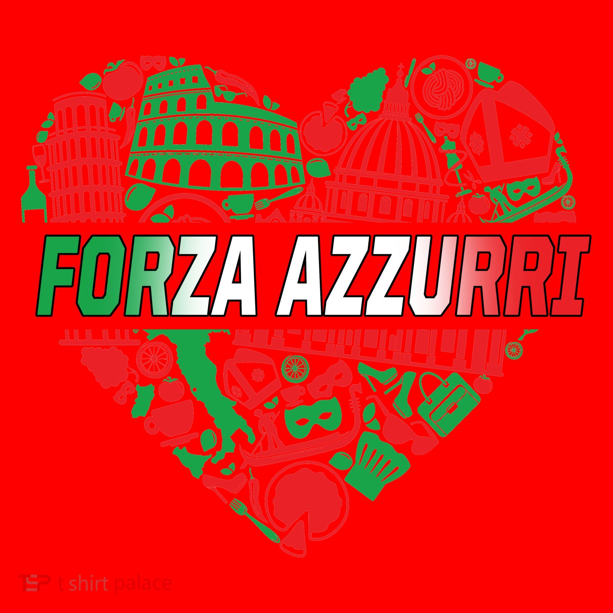 Italian Heart Forza Azzurri Santa Hat