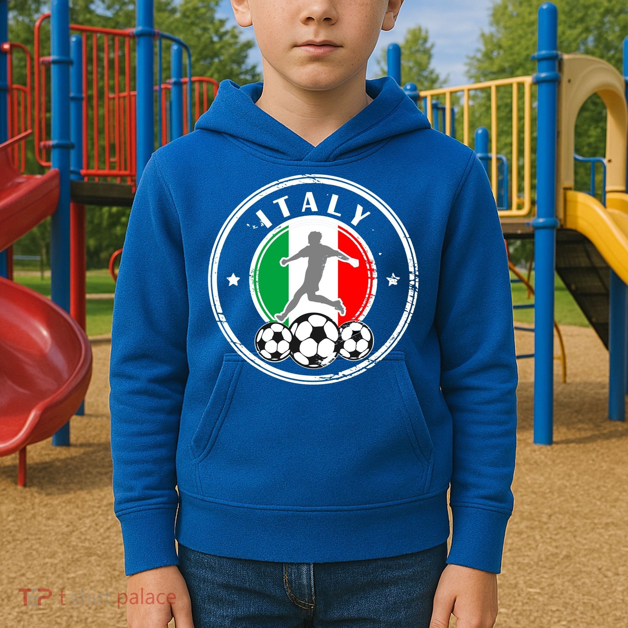Italian Italia Soccer Italy Kids Hoodie