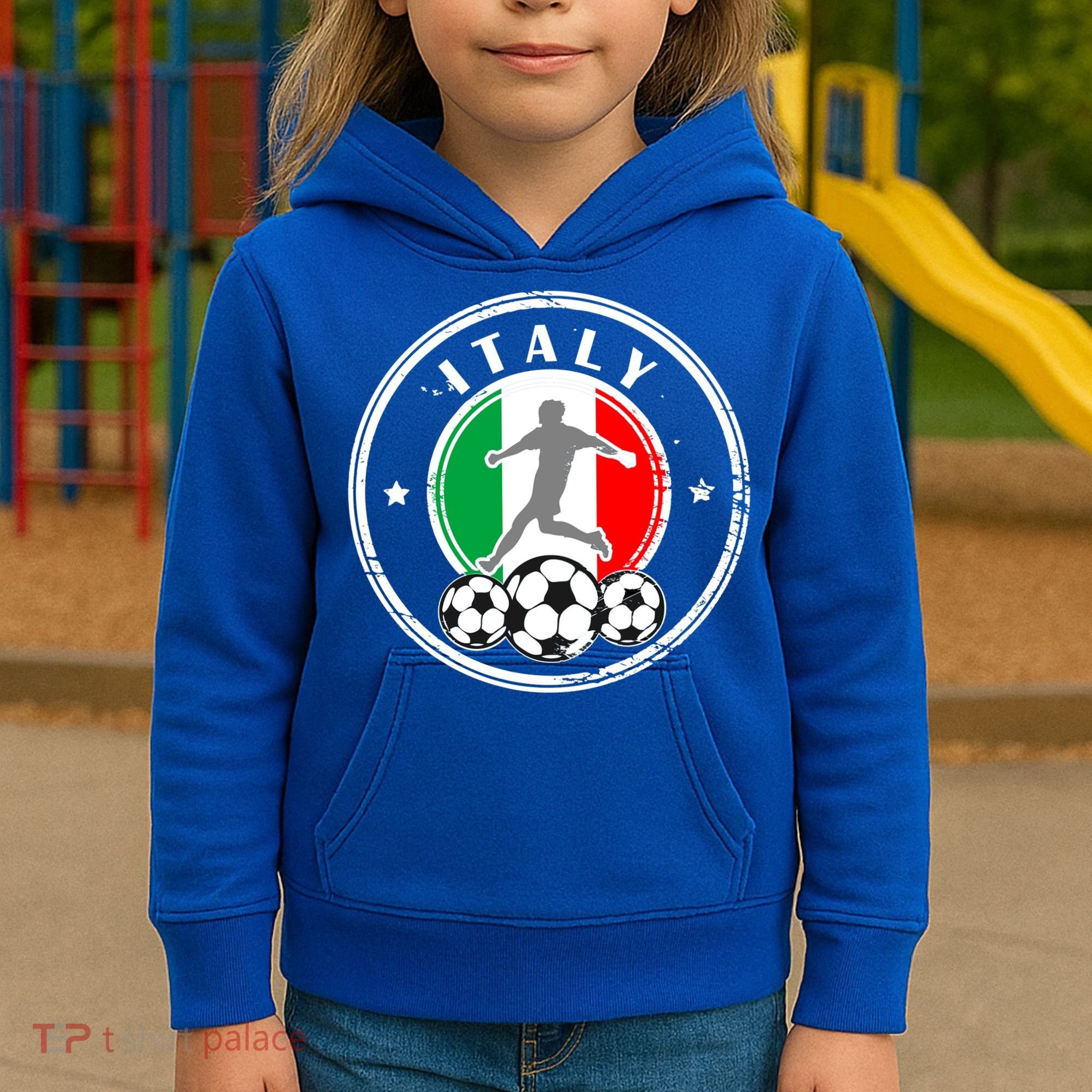 Italian Italia Soccer Italy Kids Hoodie