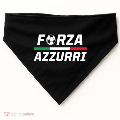 Italian Soccer Forza Azzurri USA-Made Doggie Bandana