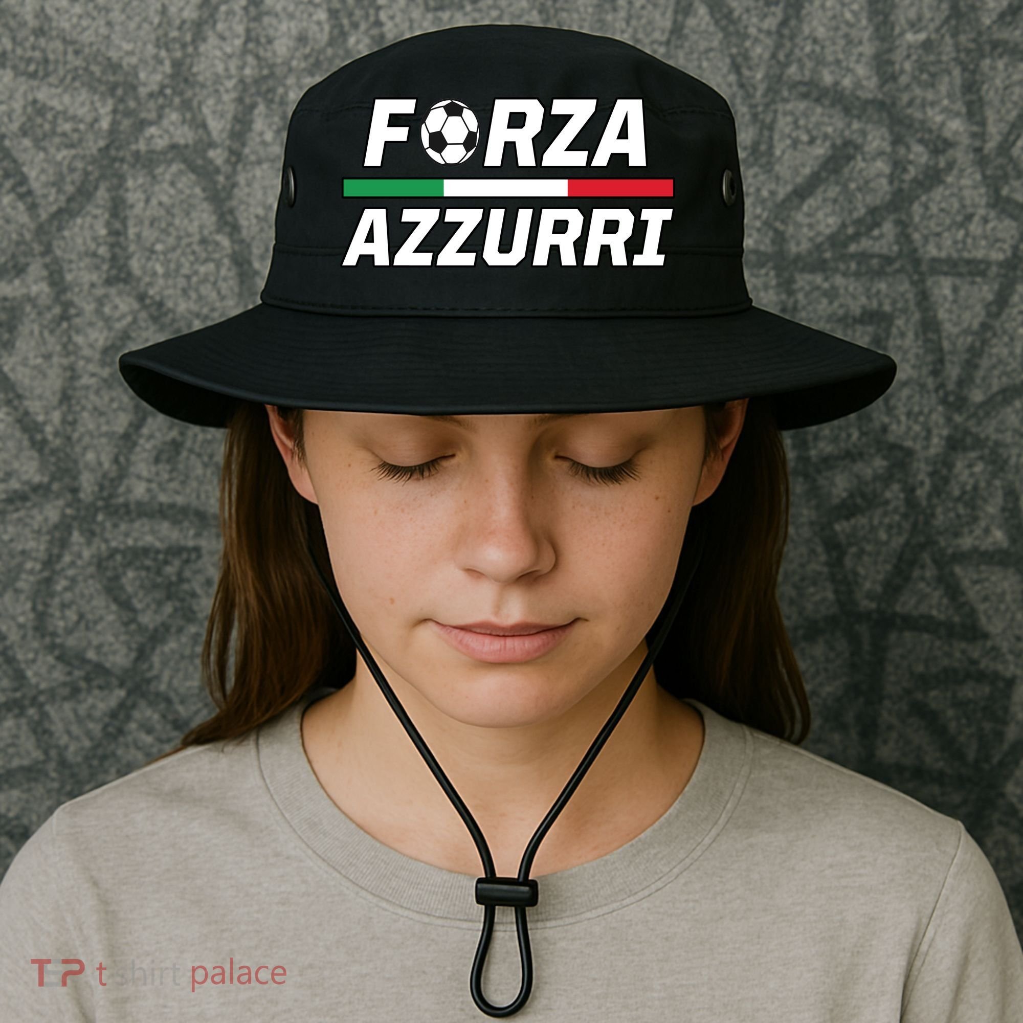 Italian Soccer Forza Azzurri Bucket Hat