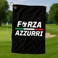 Italian Soccer Forza Azzurri Golf Towel thumb 1