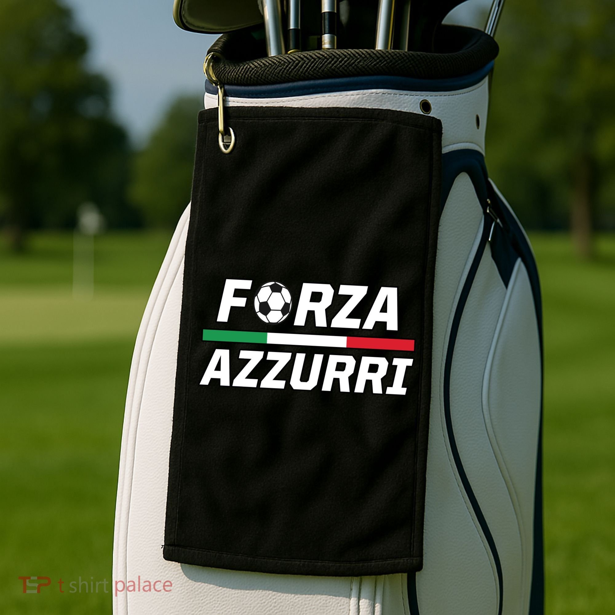 Italian Soccer Forza Azzurri Golf Towel