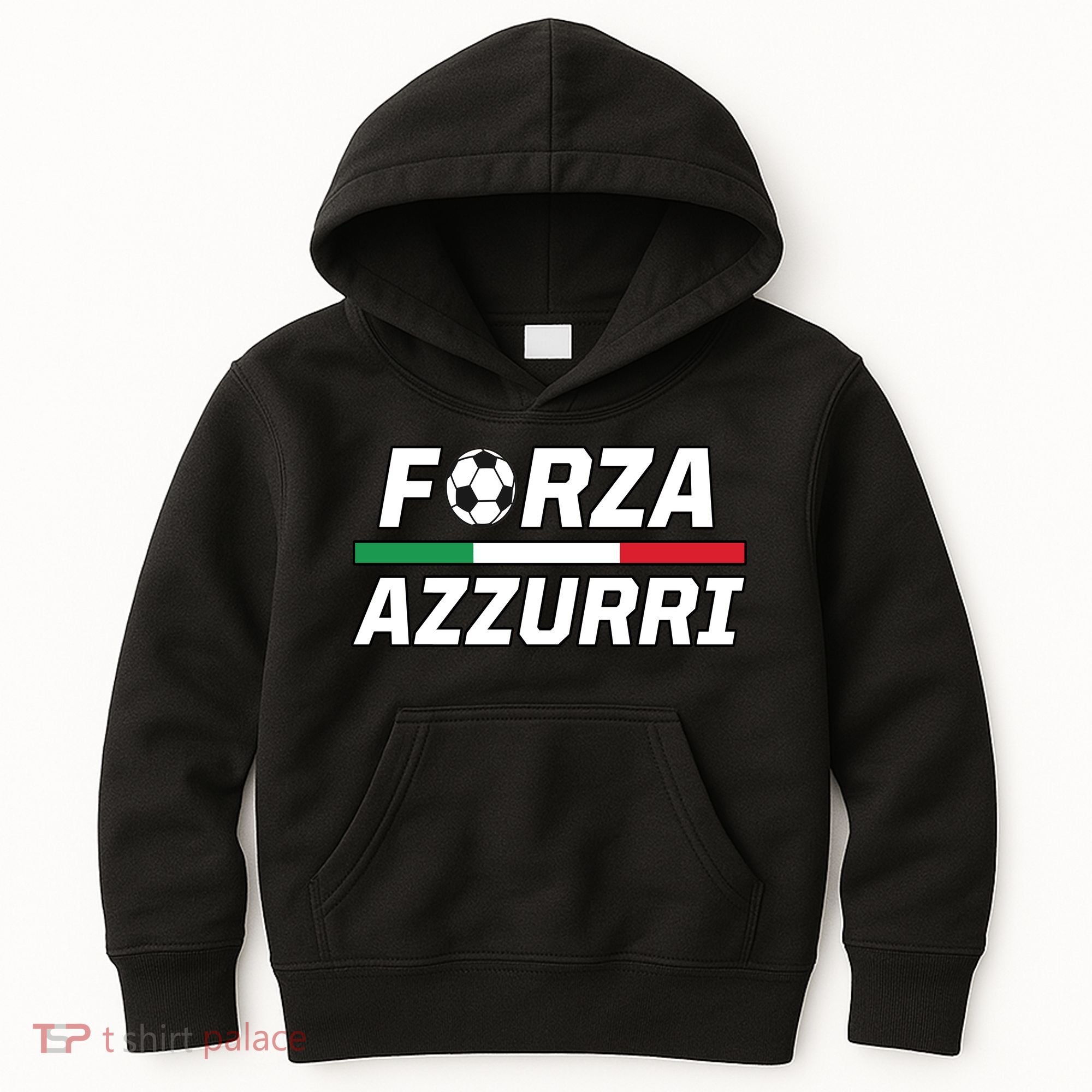 Italian Soccer Forza Azzurri Kids Hoodie