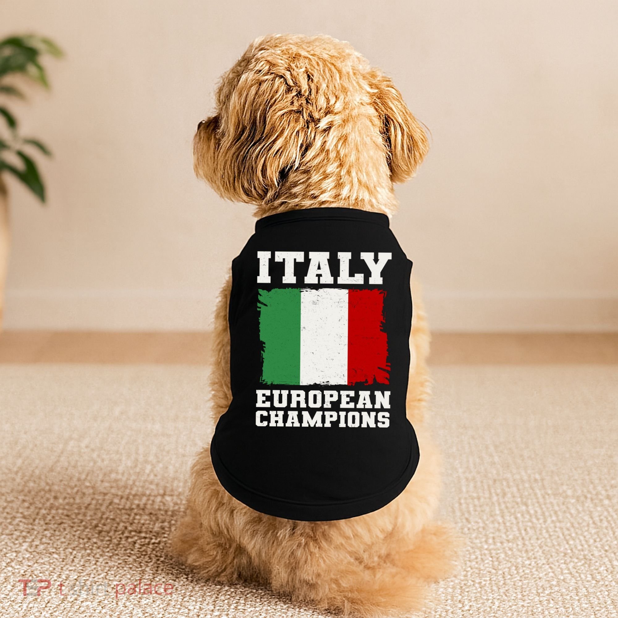 Italy Europeon Champions Distressed Flag Doggie Tank