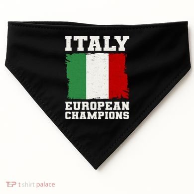 Italy Europeon Champions Distressed Flag USA-Made Doggie Bandana
