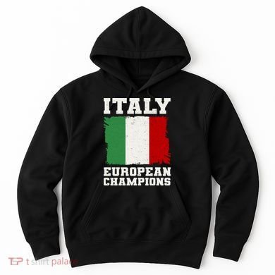 Italy Europeon Champions Distressed Flag Hoodie
