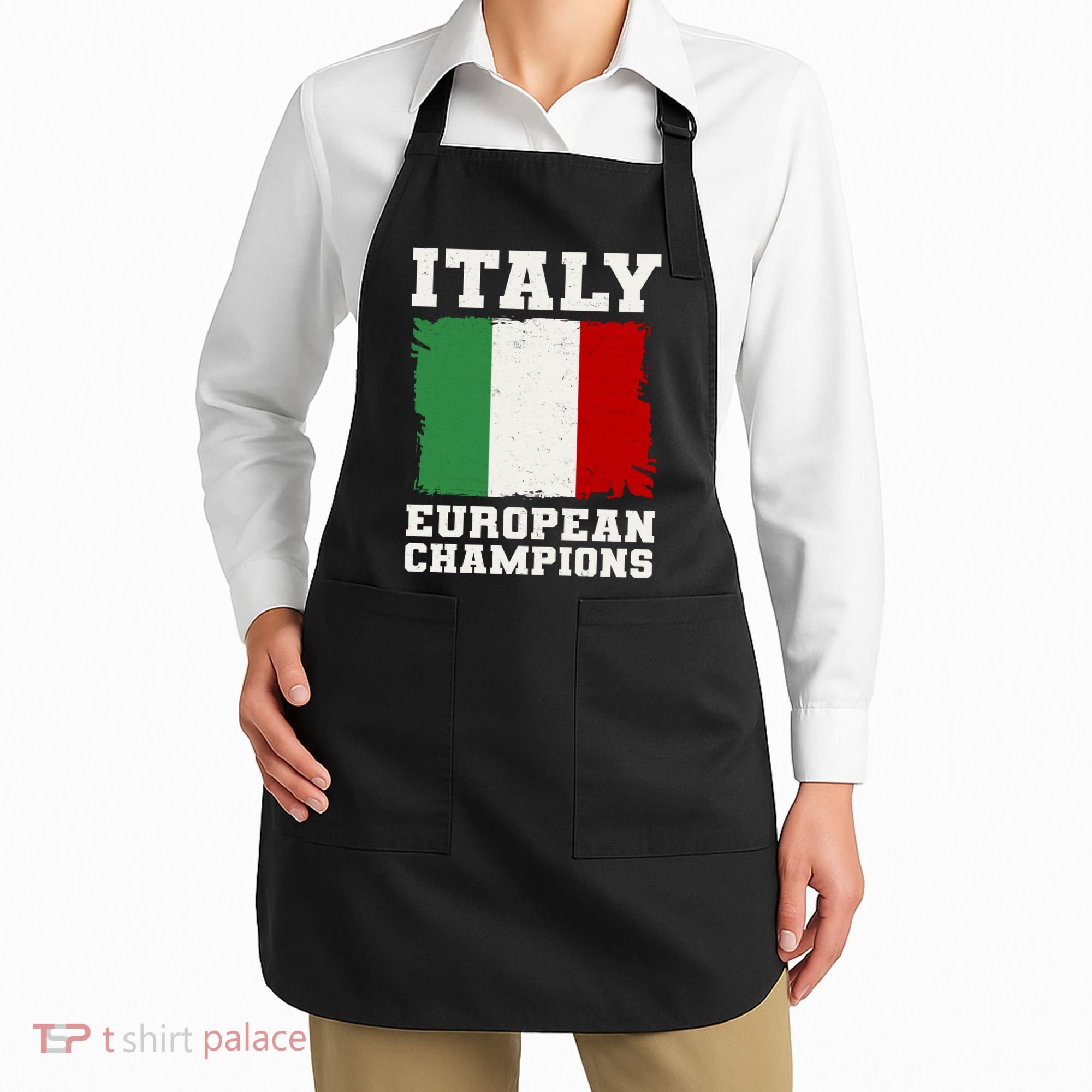 Italy Europeon Champions Distressed Flag Apron