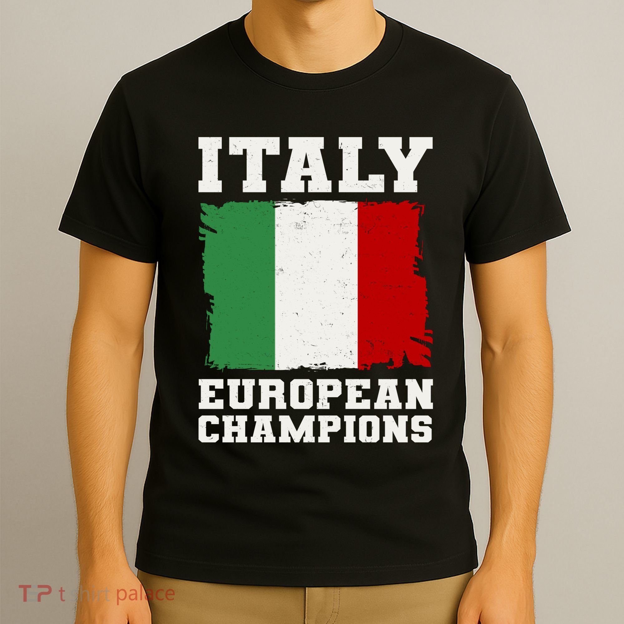 Italy Europeon Champions Distressed Flag T-Shirt