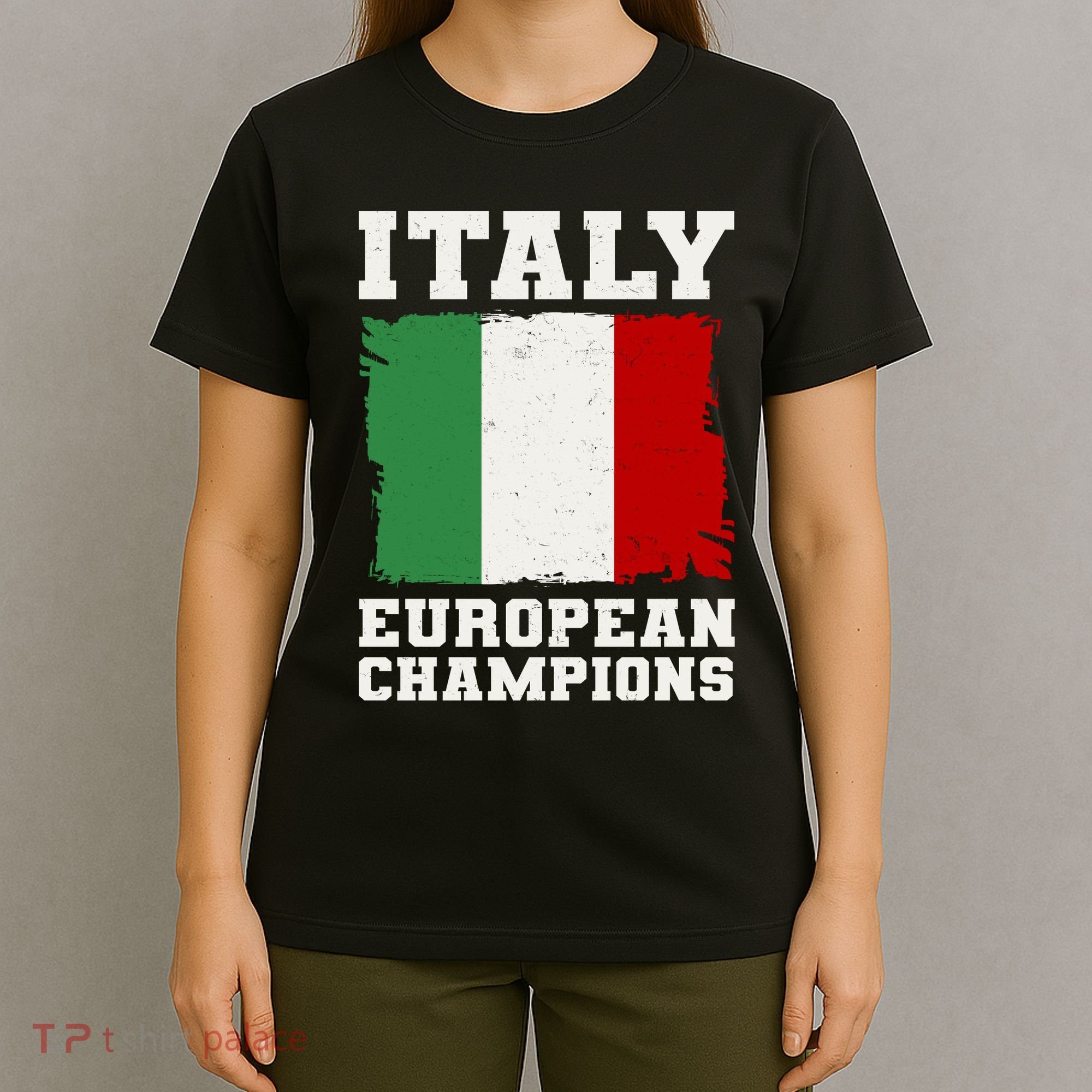 Italy Europeon Champions Distressed Flag T-Shirt
