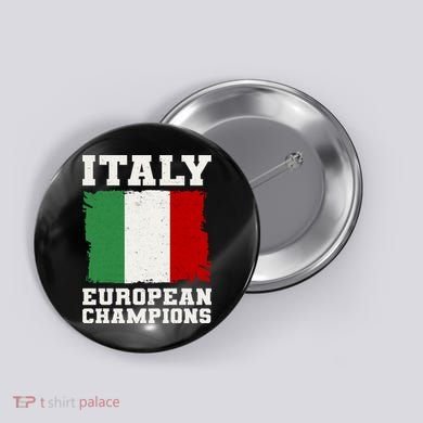 Italy Europeon Champions Distressed Flag Button
