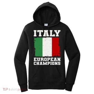 Italy Europeon Champions Distressed Flag Women's Hoodie