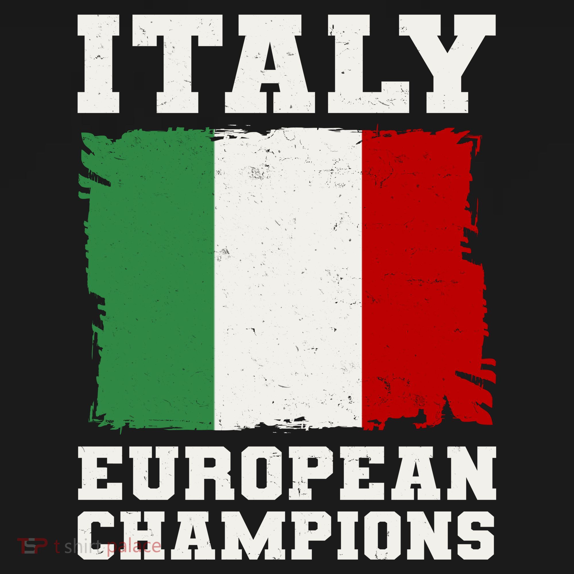 Italy Europeon Champions Distressed Flag Mousepad