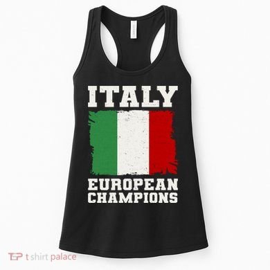 Italy Europeon Champions Distressed Flag Women's Tank Top