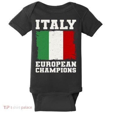 Italy Europeon Champions Distressed Flag Baby Bodysuit