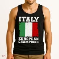 Italy Europeon Champions Distressed Flag Tank Top thumb 3