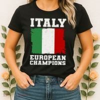 Italy Europeon Champions Distressed Flag Women's T-Shirt thumb 2