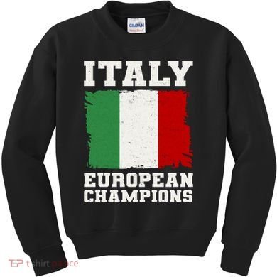 Italy Europeon Champions Distressed Flag Kids Sweatshirt