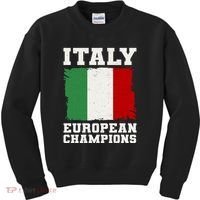 Italy Europeon Champions Distressed Flag Kids Sweatshirt thumb 0