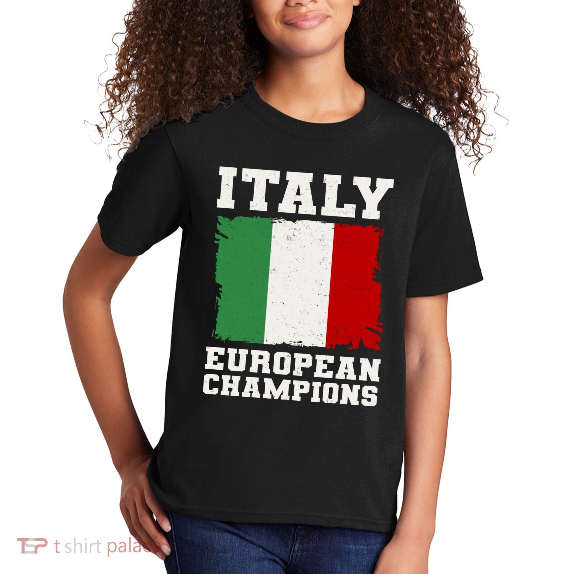 Italy Europeon Champions Distressed Flag Kids T-Shirt
