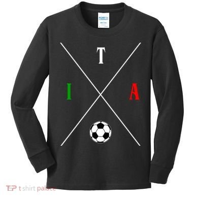 Italy ITA Soccer Kids Long Sleeve Shirt