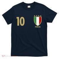 Italy Italia No 10 Futbol Soccer Jersey T-Shirt thumb 0