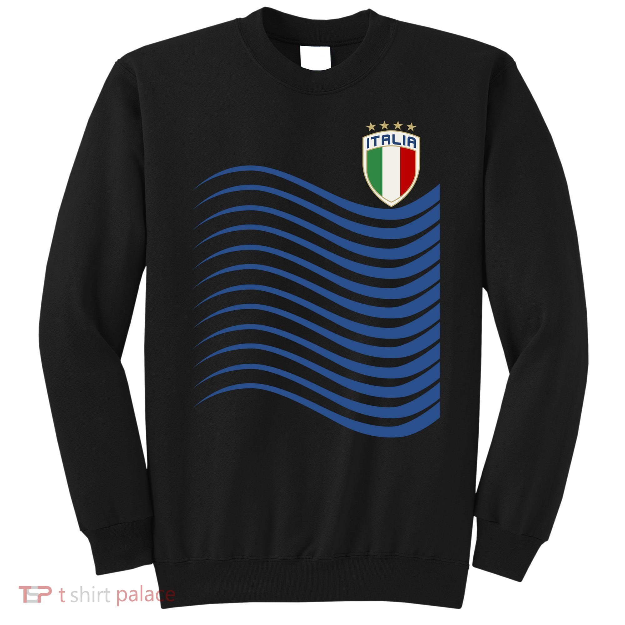 Italy Italia Soccer Futbol Jersey Wave Sweatshirt