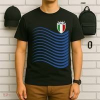 Italy Italia Soccer Futbol Jersey Wave T-Shirt thumb 6