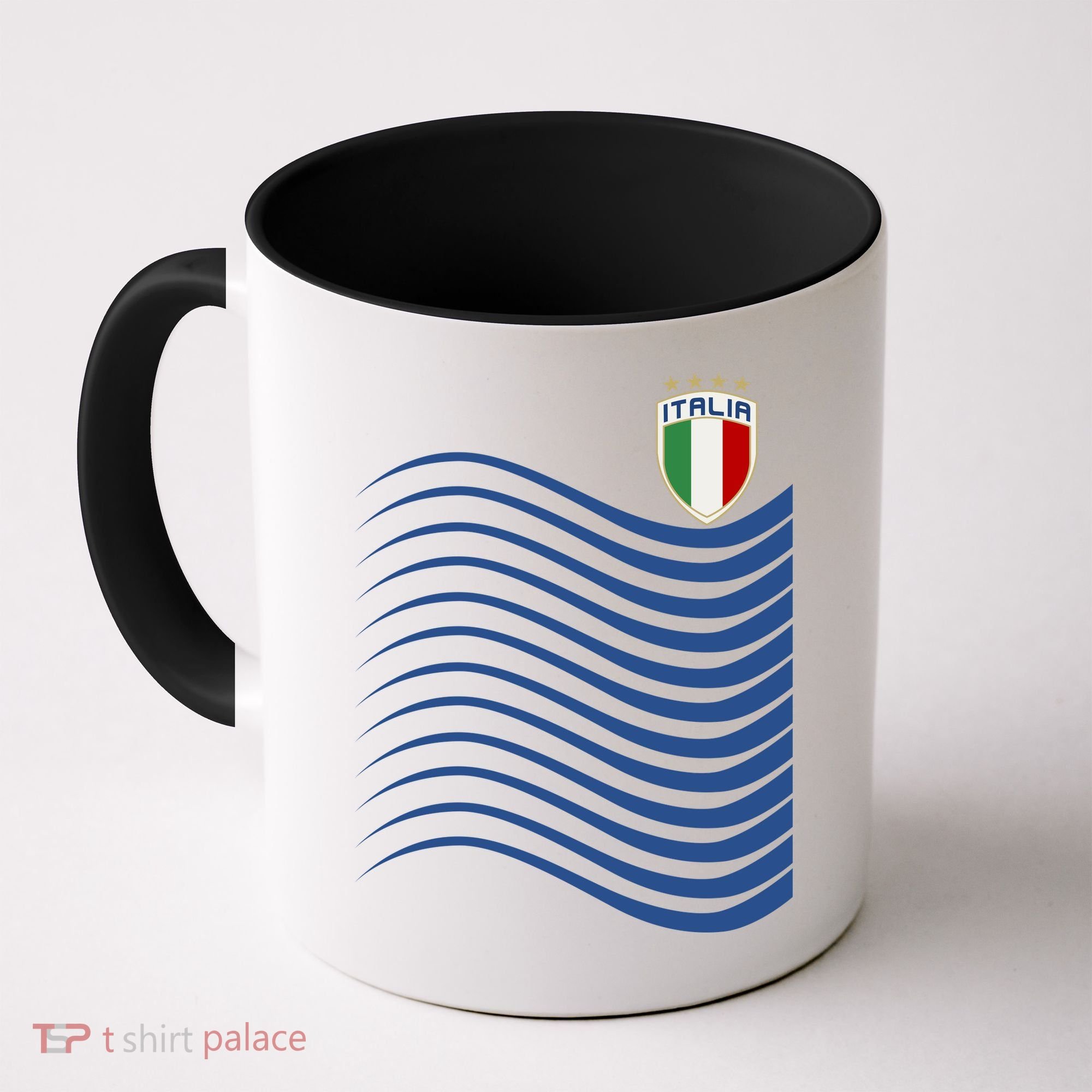 Italy Italia Soccer Futbol Jersey Wave Coffee Mug