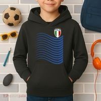 Italy Italia Soccer Futbol Jersey Wave Kids Hoodie thumb 2