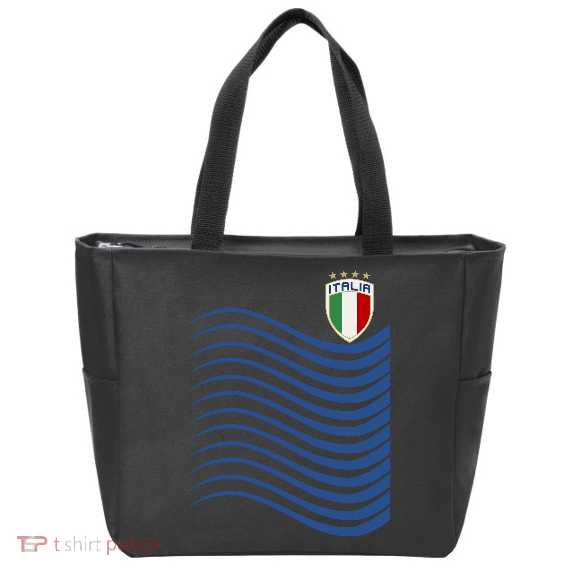 Italy Italia Soccer Futbol Jersey Wave Tote Bag