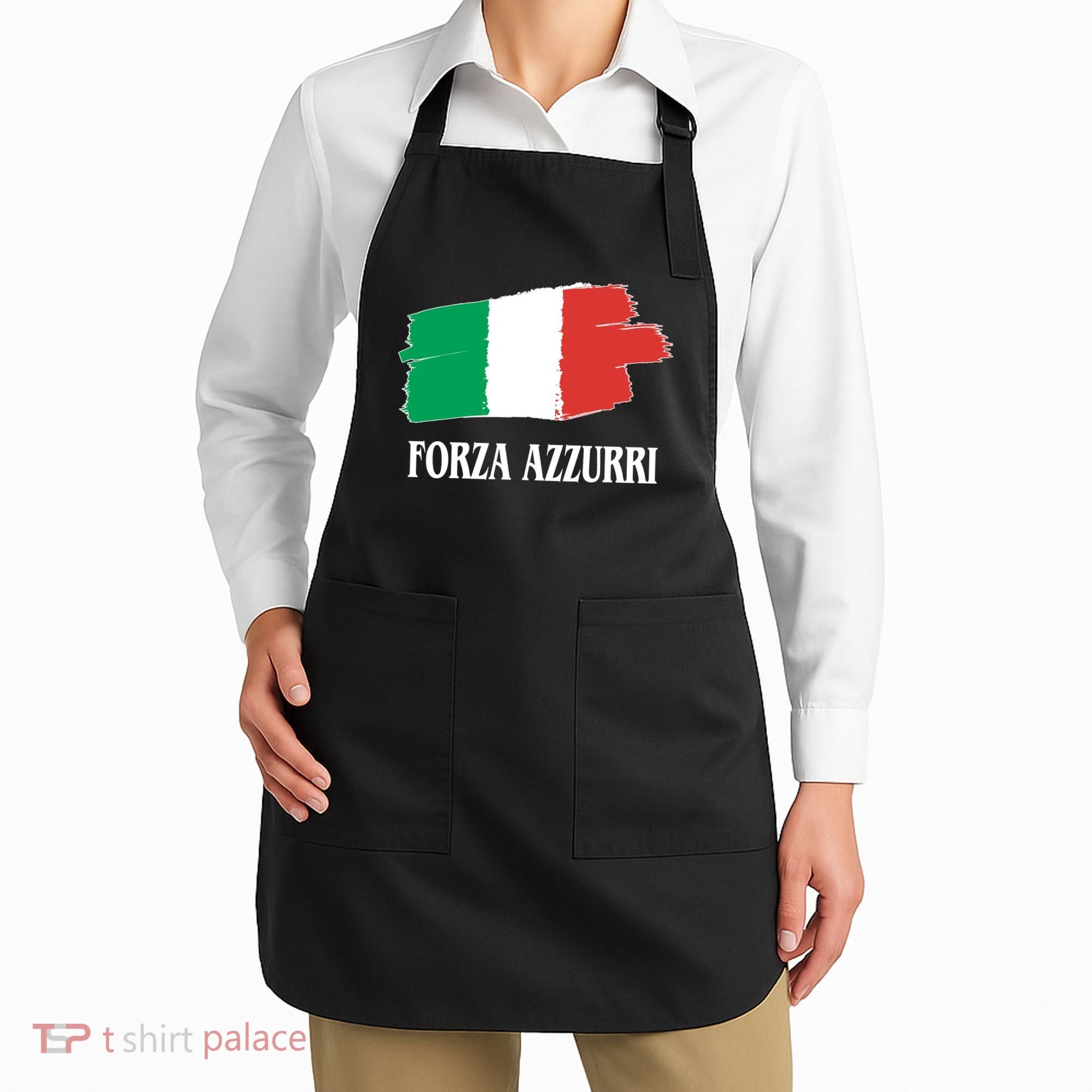 Italy Soccer Azzurro Forza Italia Team Flag Apron