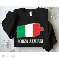 Italy Soccer Azzurro Forza Italia Team Flag Sweatshirt thumb 2