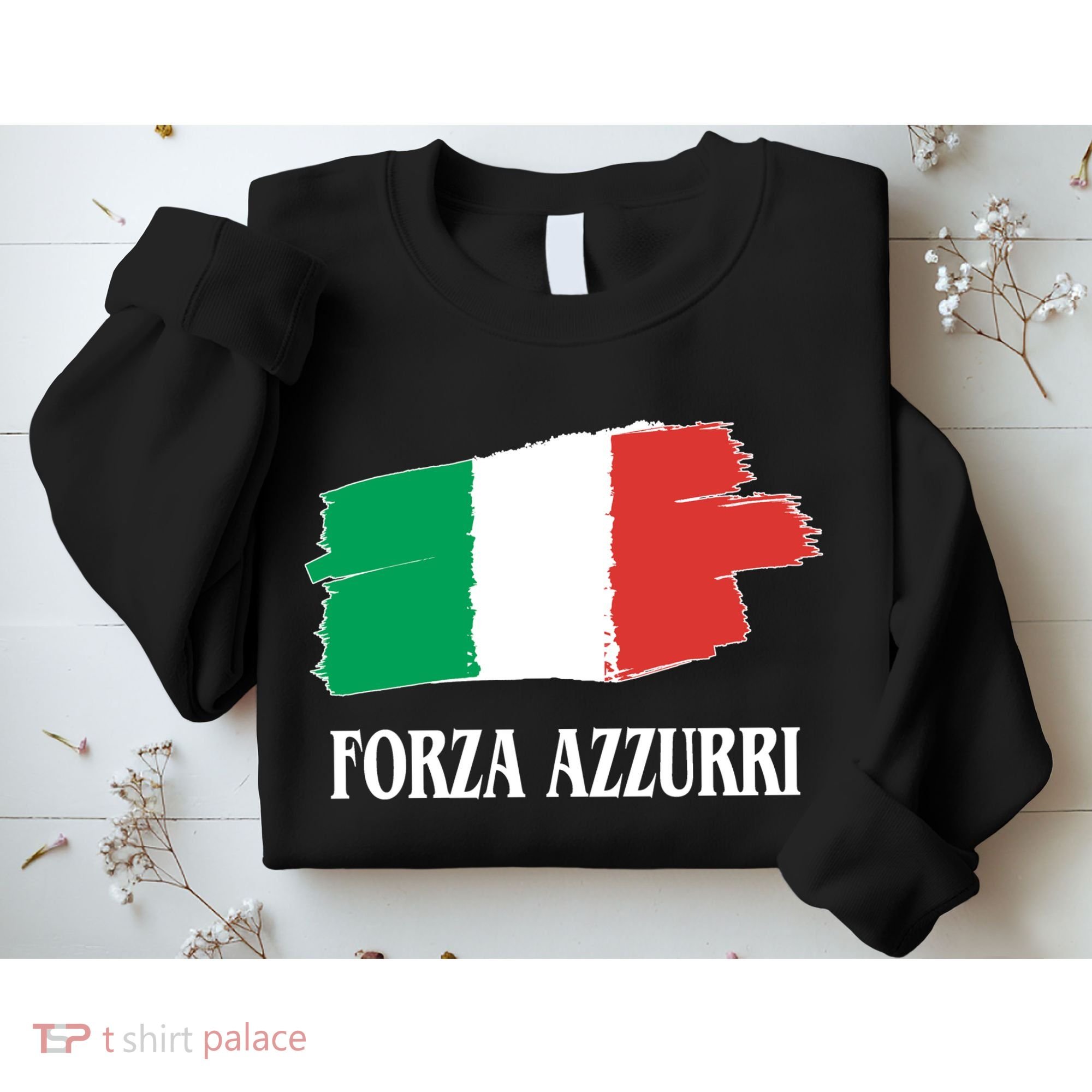 Italy Soccer Azzurro Forza Italia Team Flag Sweatshirt