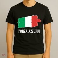 Italy Soccer Azzurro Forza Italia Team Flag T-Shirt thumb 3