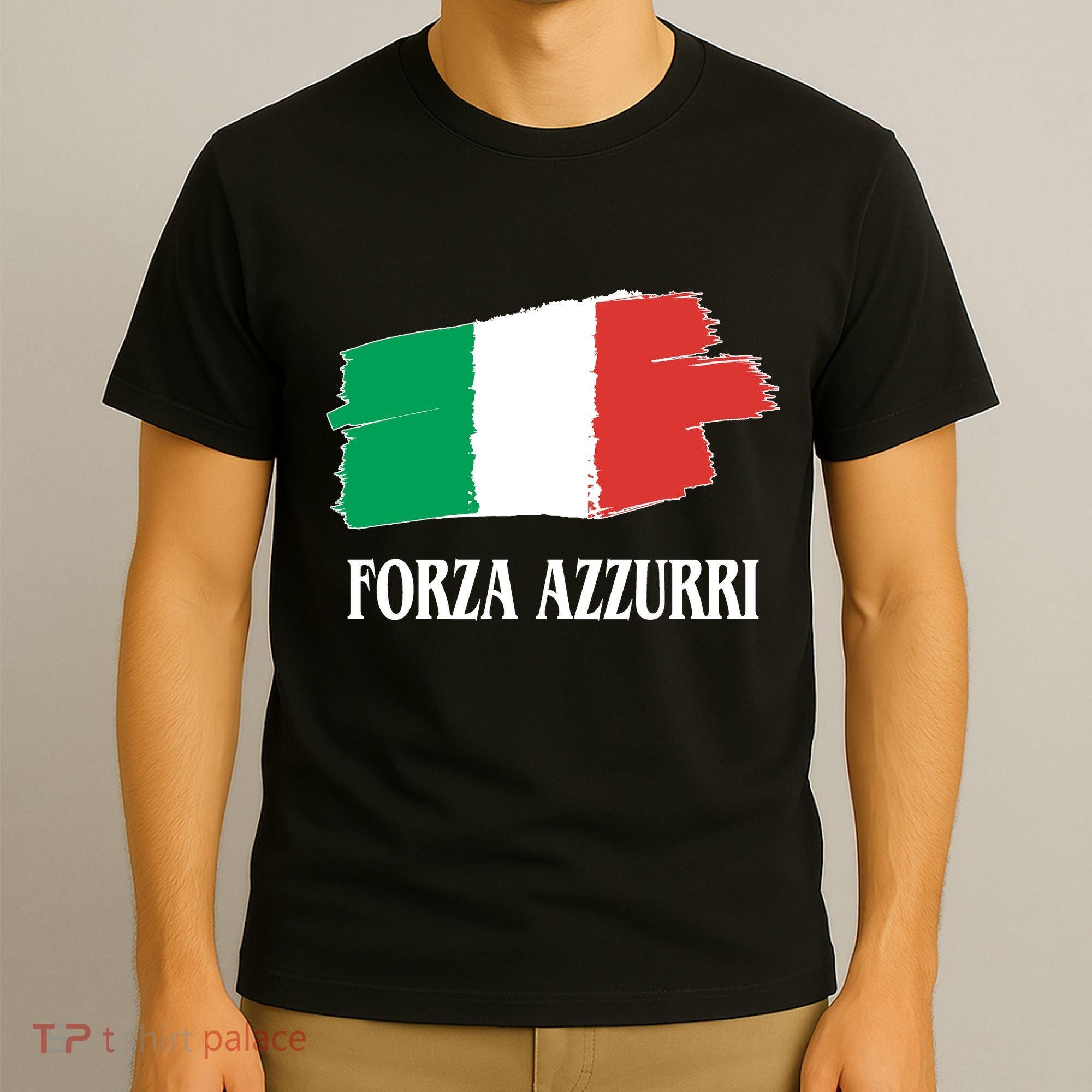 Italy Soccer Azzurro Forza Italia Team Flag T-Shirt