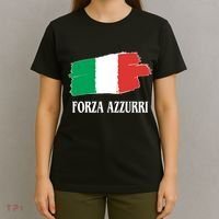 Italy Soccer Azzurro Forza Italia Team Flag T-Shirt thumb 4