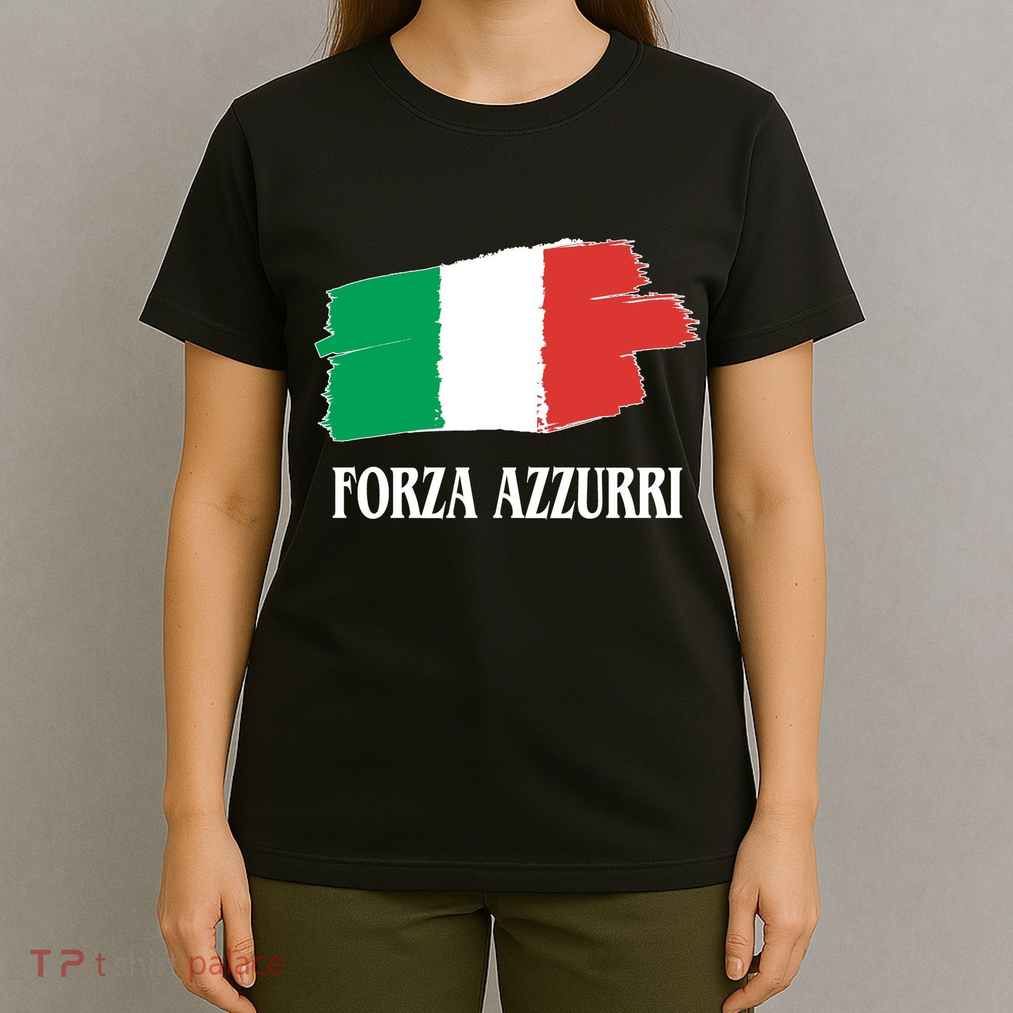 Italy Soccer Azzurro Forza Italia Team Flag T-Shirt