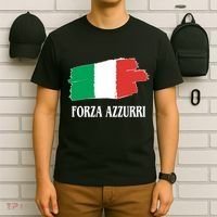 Italy Soccer Azzurro Forza Italia Team Flag T-Shirt thumb 6