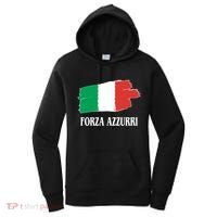 Italy Soccer Azzurro Forza Italia Team Flag Women's Hoodie thumb 0
