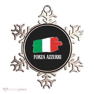 Italy Soccer Azzurro Forza Italia Team Flag Ornament