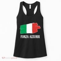 Italy Soccer Azzurro Forza Italia Team Flag Women's Tank Top thumb 0