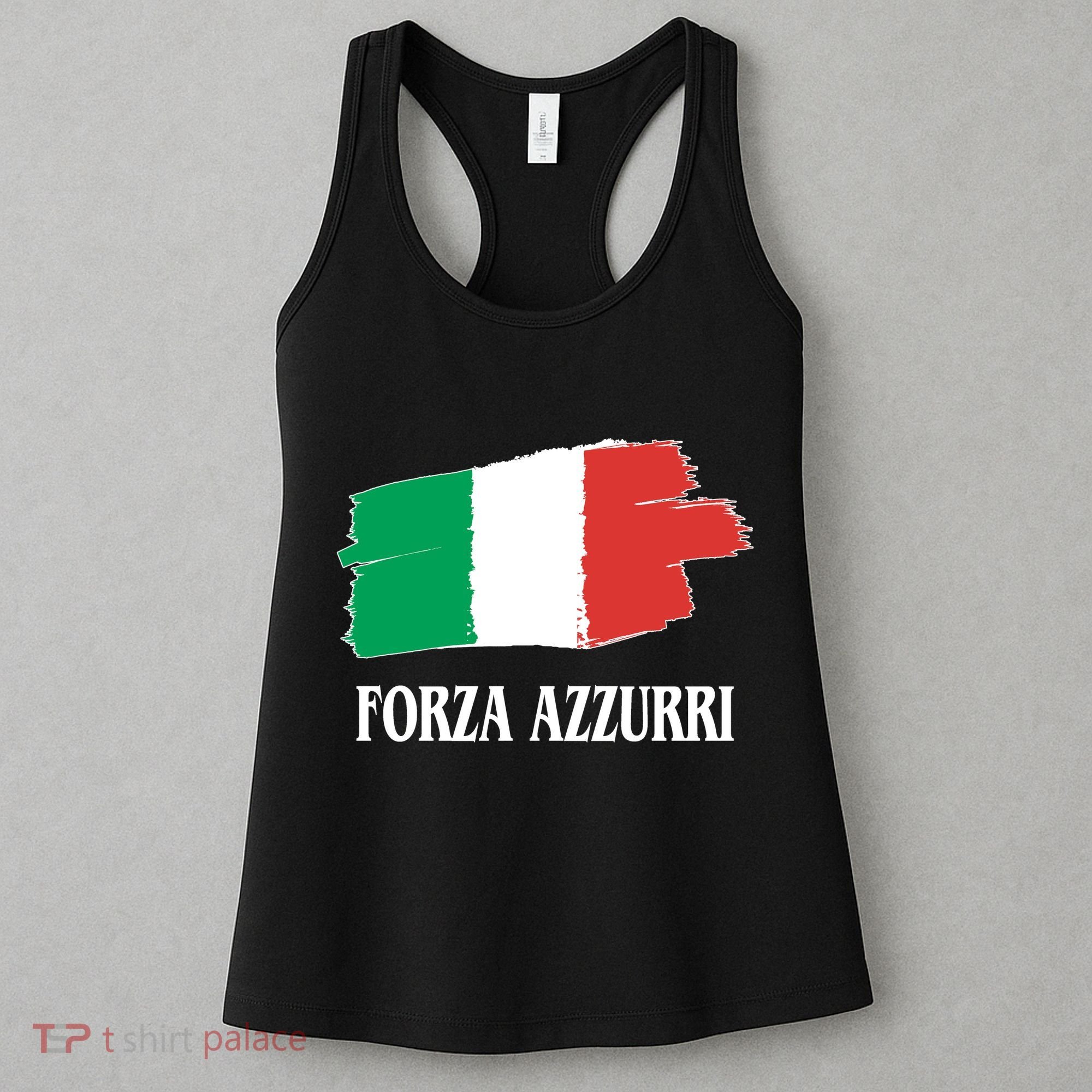 Italy Soccer Azzurro Forza Italia Team Flag Women's Tank Top