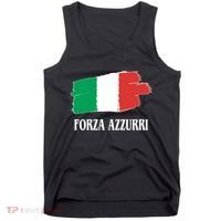 Italy Soccer Azzurro Forza Italia Team Flag Tank Top thumb 0